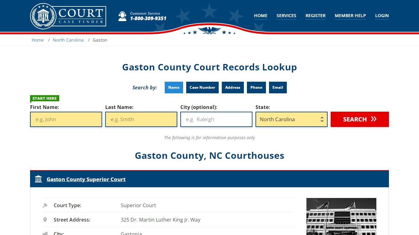 Gaston County Court Records | NC Case Lookup